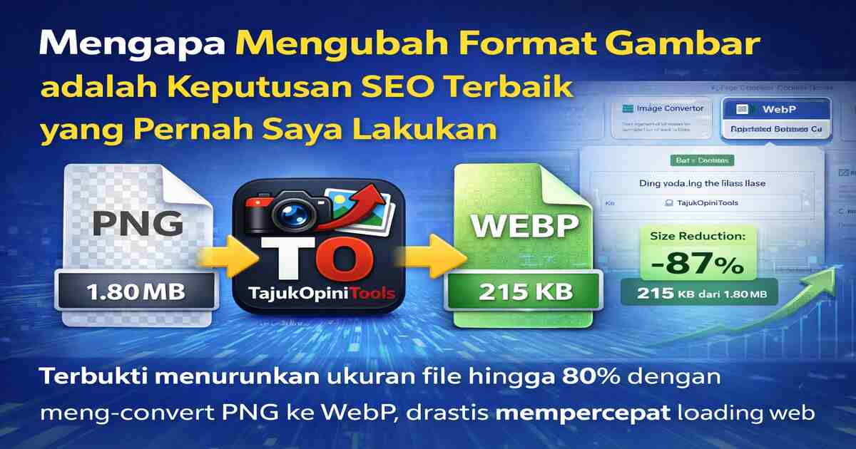 Cara Mengubah Format Gambar (JPG, PNG, WebP) Online: Rahasia Lolos Core Web Vitals